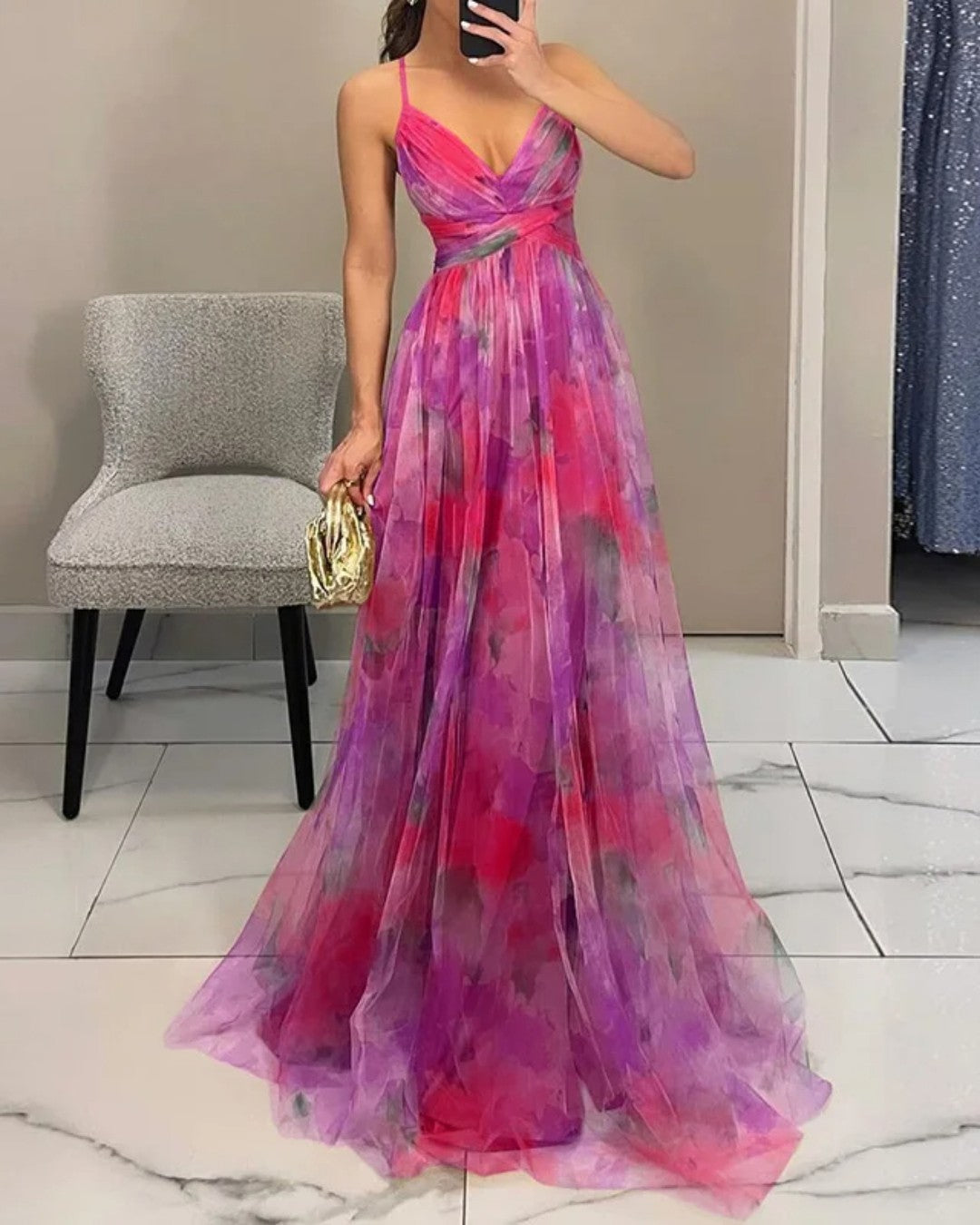 Giselle | Bezauberndes Maxi-Kleid mit Floralprint
