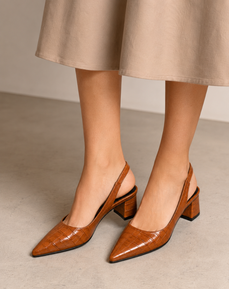 Amberly Slingback-Pumps im Retro-Look