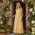 Oceane | Gestreiftes Spaghettiträger-Maxikleid