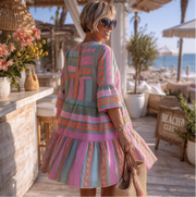 Emma | Artisan Leinen-Baumwoll-Wochenendkleid