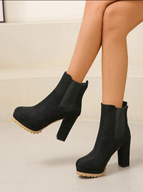 Stiefeletten mit Blockabsatz
