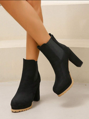 Stiefeletten mit Blockabsatz