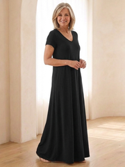 Samira | Maxikleid mit V-Ausschnitt und Taschen
