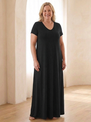 Samira | Maxikleid mit V-Ausschnitt und Taschen