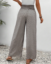 Lizzy | Hose mit weitem Bein und Geometrie-Druck