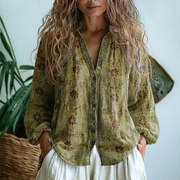 Ronja | Bestickte Bluse mit Blumenmotiven