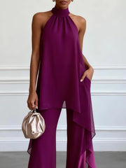 Lila Eleganz Zweiteiliges Set