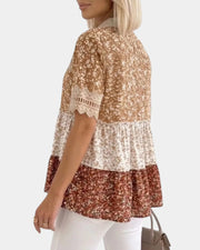 Évania Bluse mit Blumenmuster