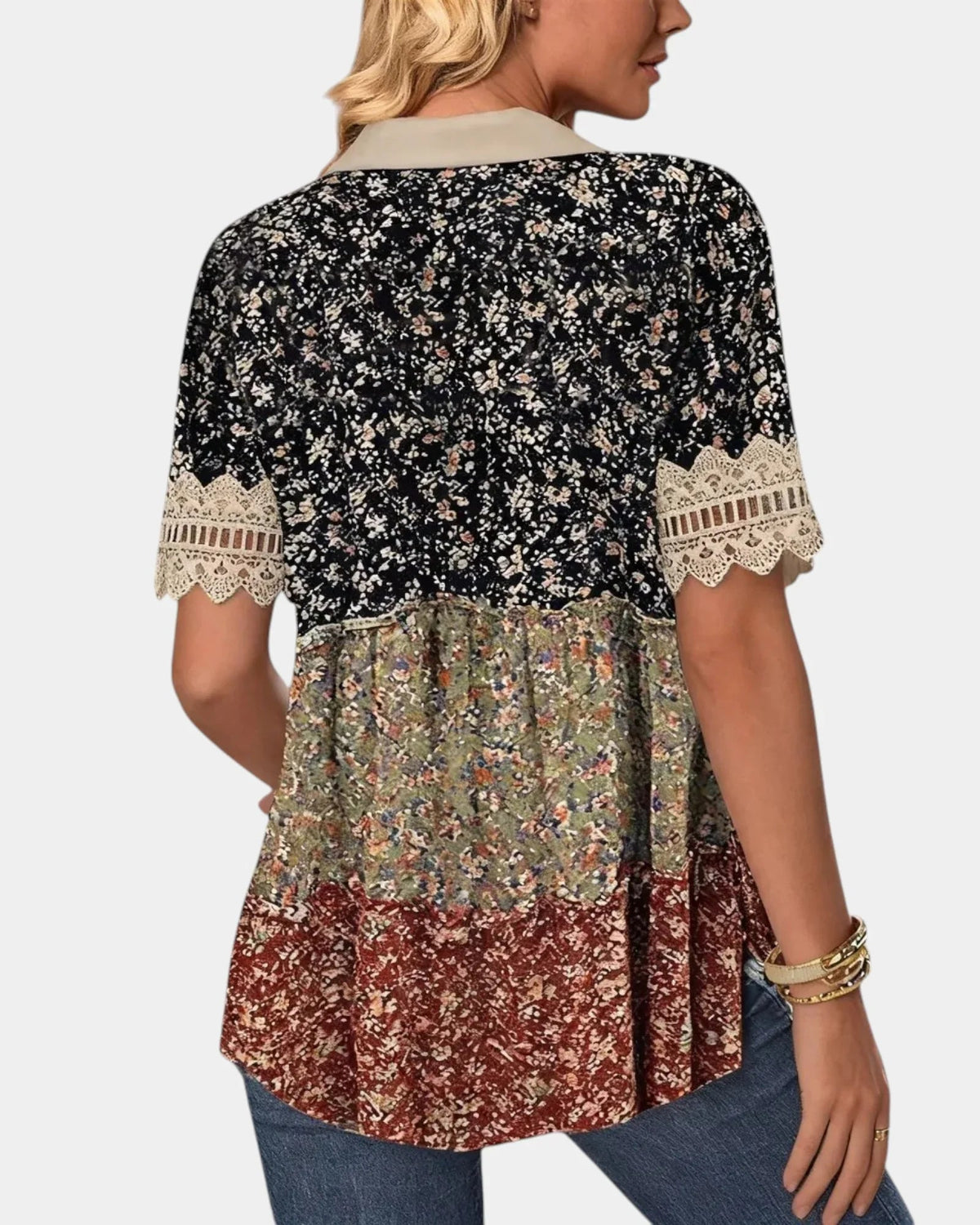 Évania Bluse mit Blumenmuster
