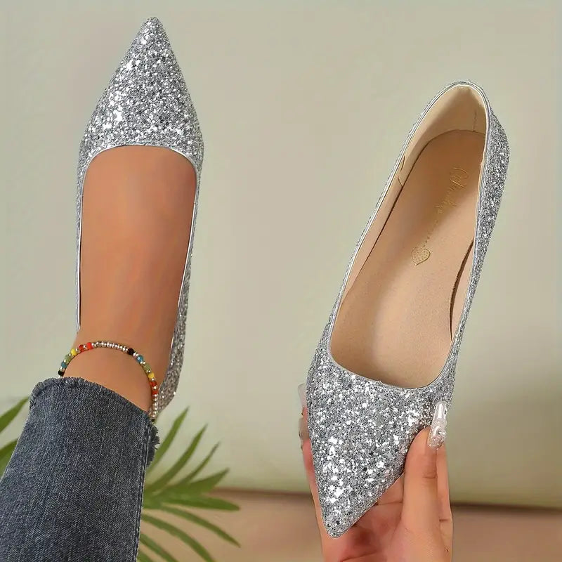 Pumps mit Glitzerdetails