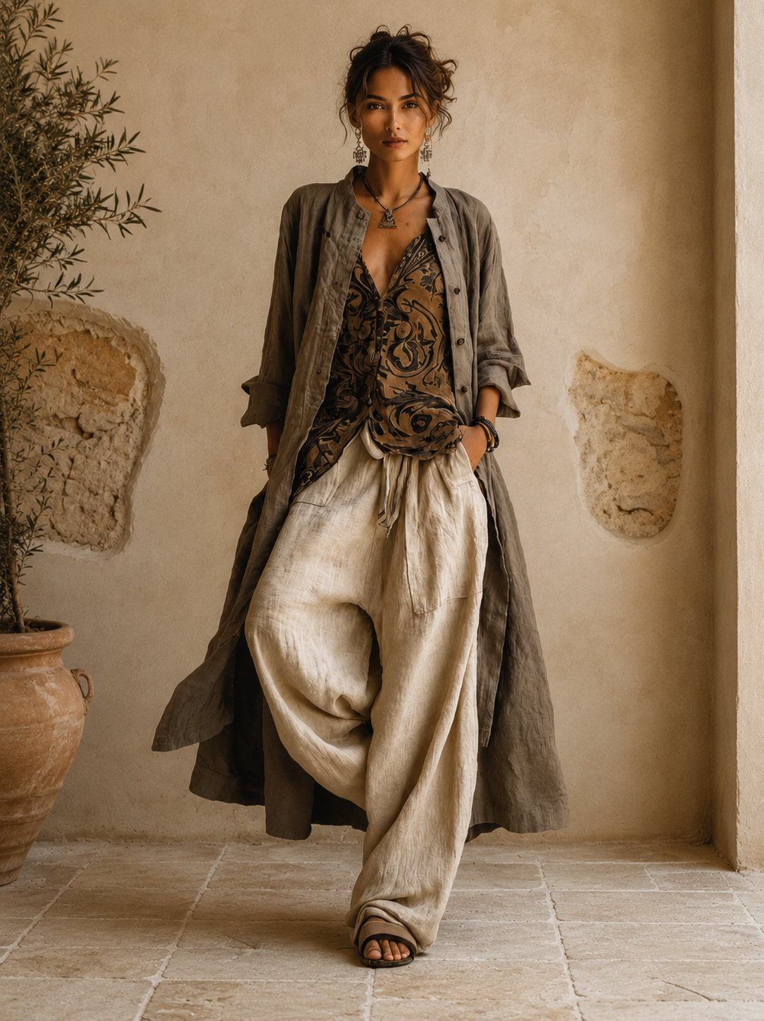 Linnea | Elegantes 3-teiliges Leinen-Set
