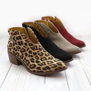 Stiefeletten mit Leopardenmuster