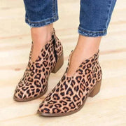 Stiefeletten mit Leopardenmuster