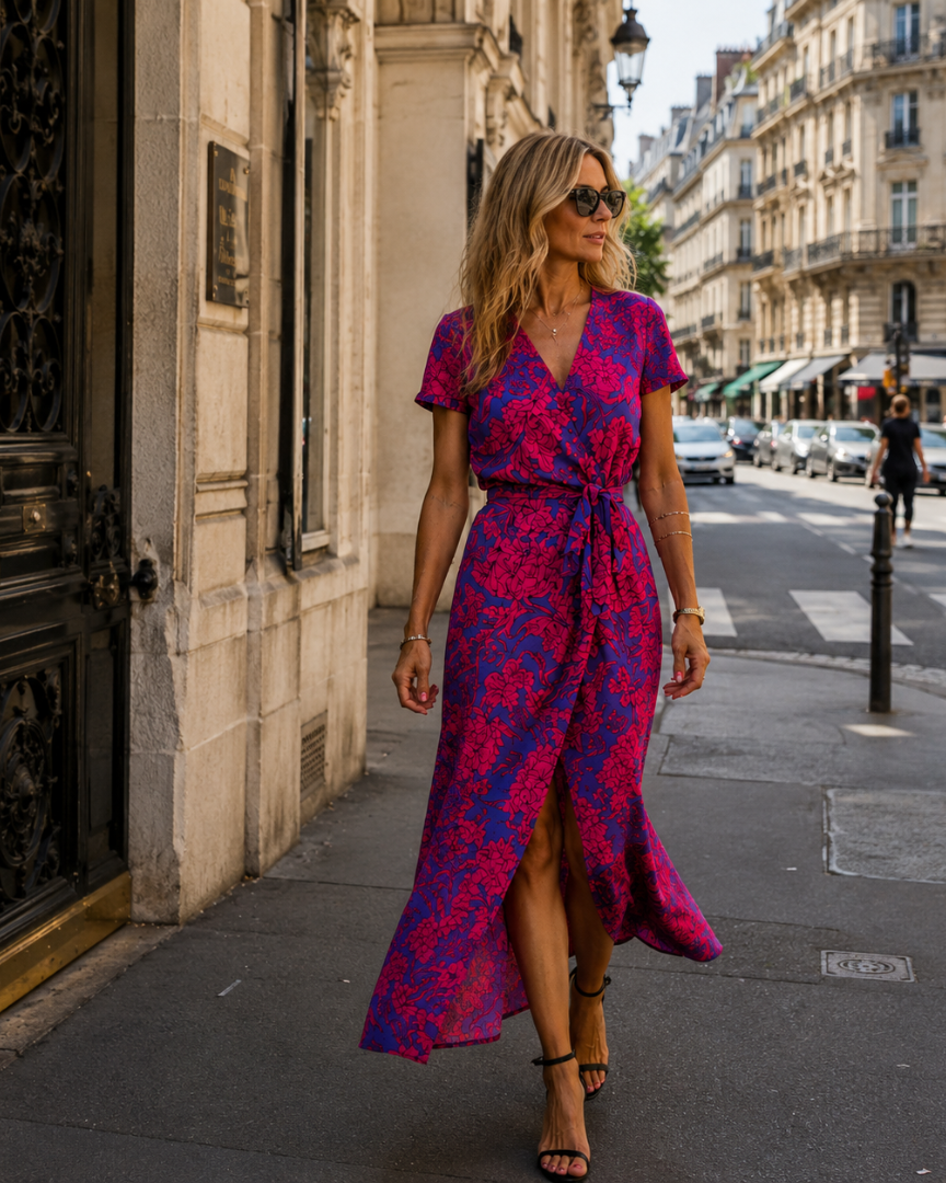 Aurélisse Kleid mit V-Ausschnitt