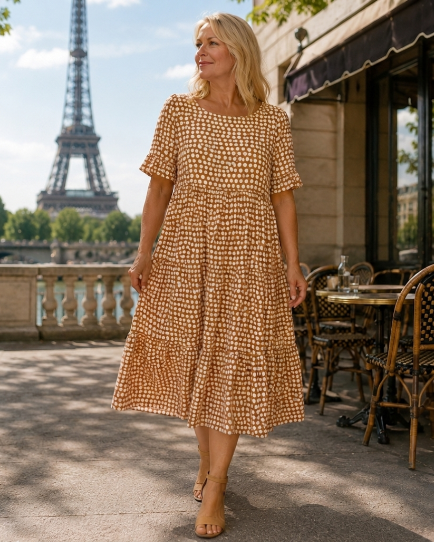 Belzamine Kleid mit Punktmuster