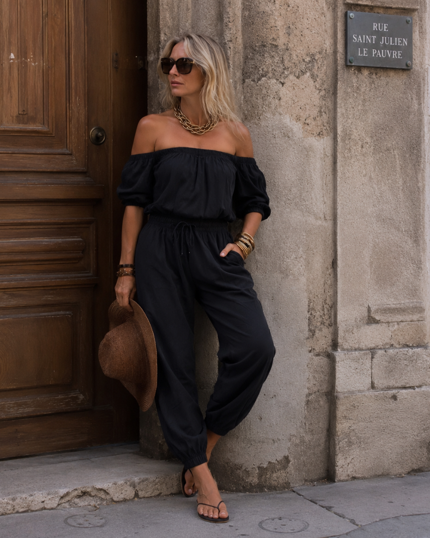 Brunissonne Off-Shoulder-Jumpsuit