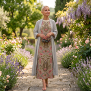Aura | Langes Kleid mit passendem Gilet