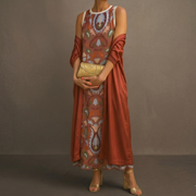 Aura | Langes Kleid mit passendem Gilet