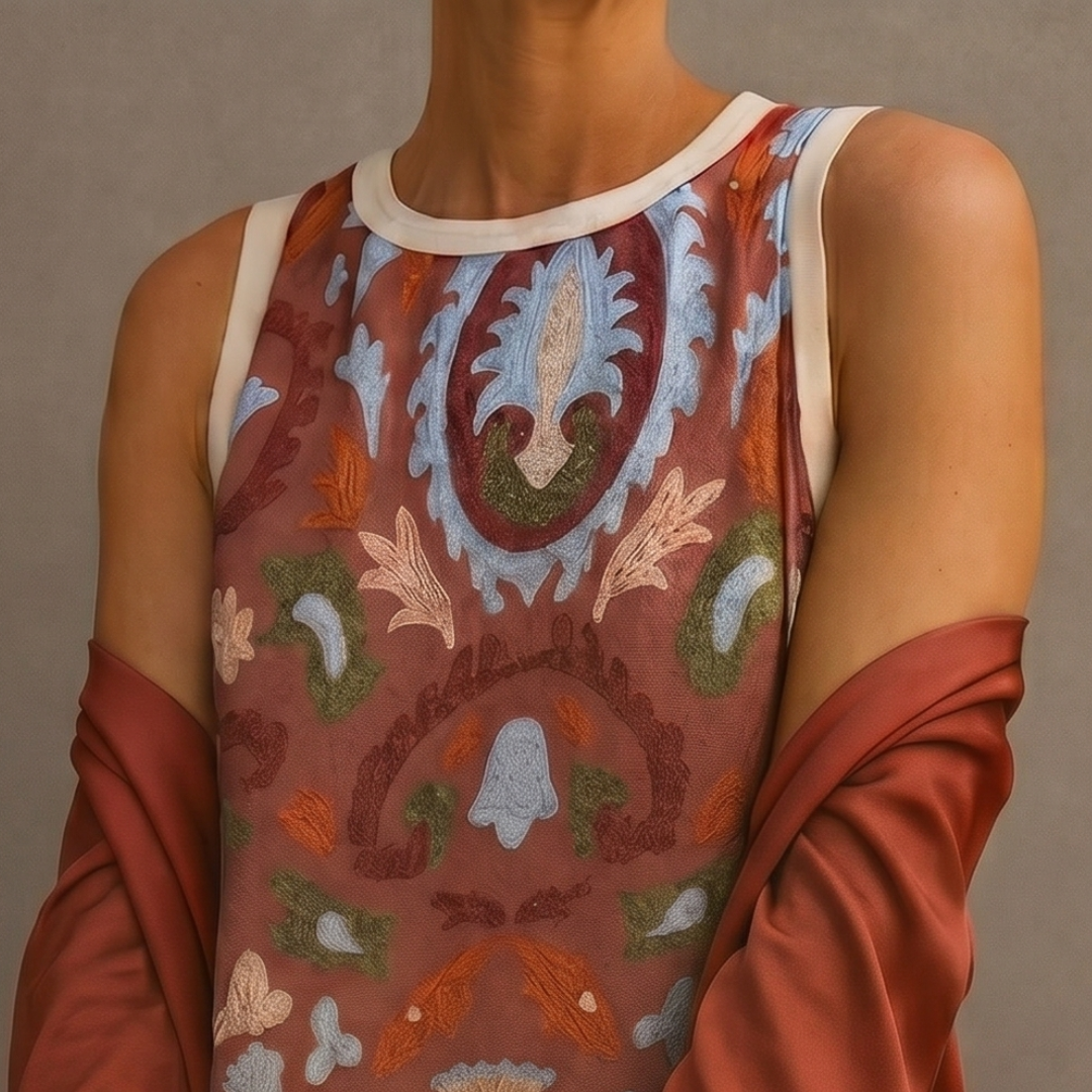 Aura | Langes Kleid mit passendem Gilet