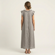 Josette | Rüschenshirt V-Ausschnitt Maxikleid