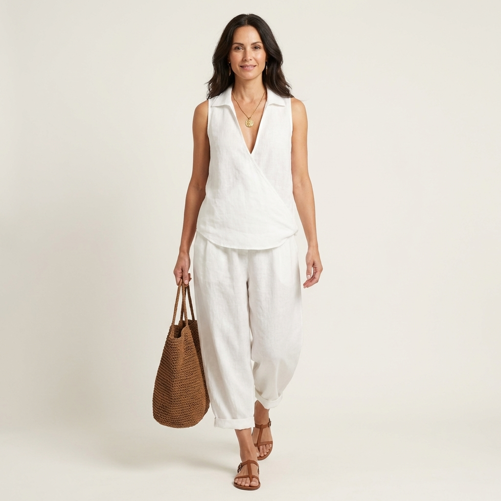 Twiila | Wickeloberteil & Weite-Hosen-Set