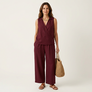 Twiila | Wickeloberteil & Weite-Hosen-Set