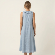 Vicky | Rüschenshirt V-Ausschnitt Ärmelloses Maxikleid