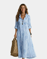 Savina Kleid mit Stickdetails