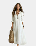 Savina Kleid mit Stickdetails