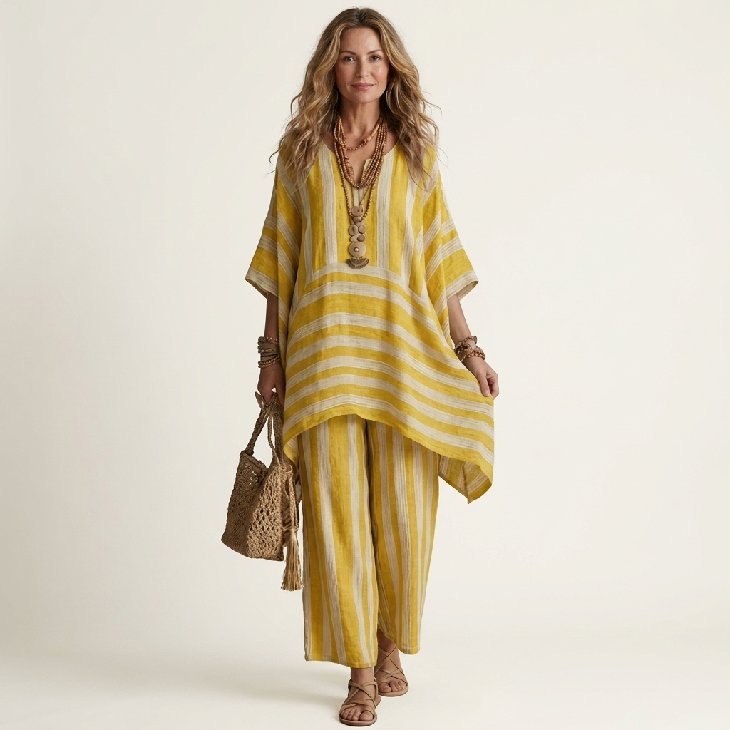 Kiara | Zweiteiliges gestreiftes Set