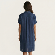 Nidalie | Midi Hemdkleid mit aufgerollten Ärmeln