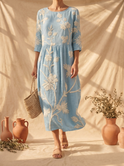 Azzurra | Vintage Besticktes Kleid