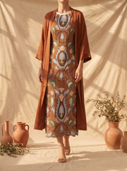 Aura | Langes Kleid mit passendem Gilet
