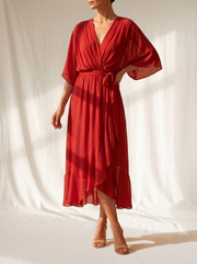 Sfumato | Chiffonkleid mit V-Ausschnitt