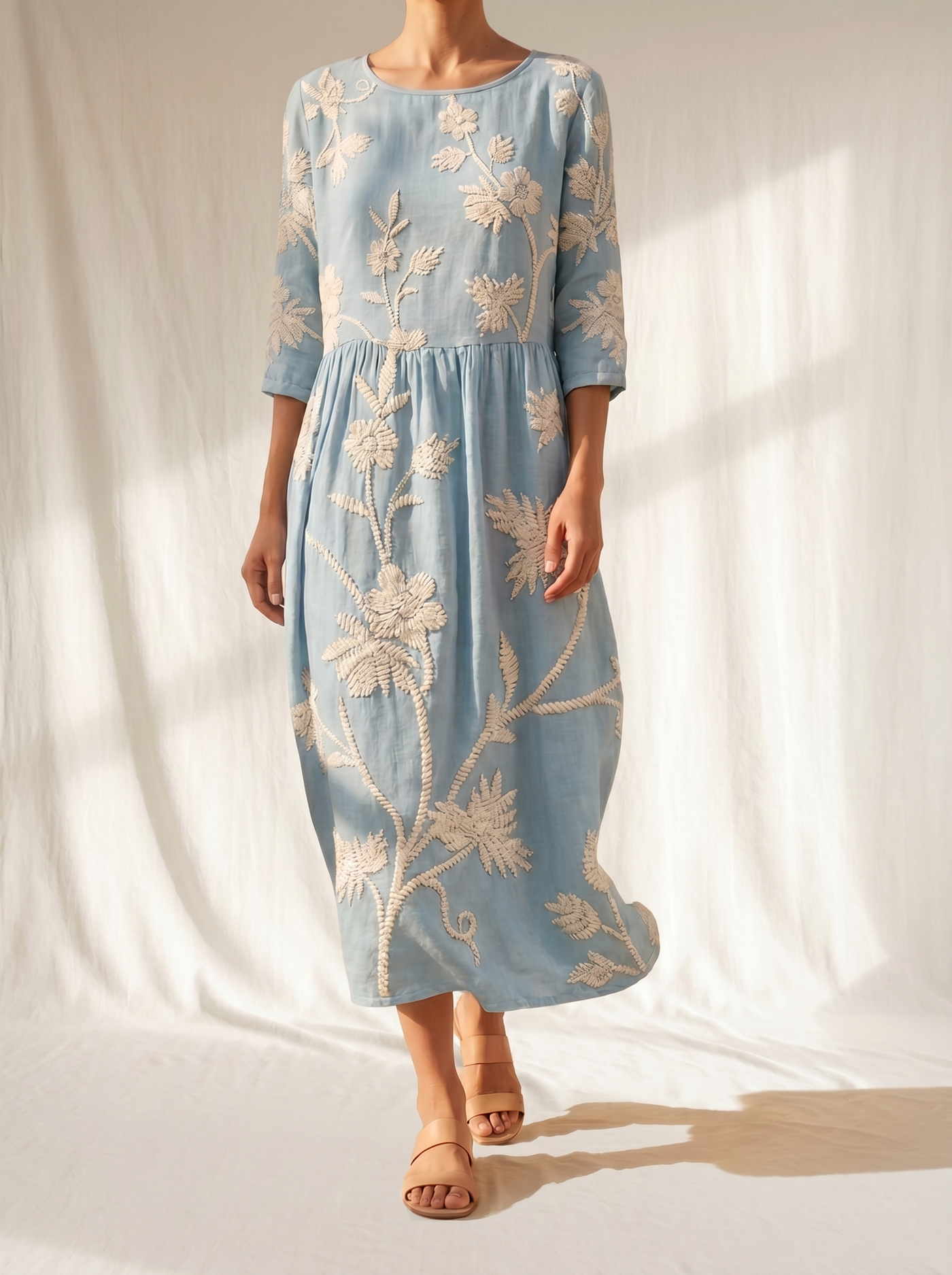 Azzurra | Vintage Besticktes Kleid
