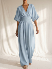 Alessia | Eleganter Jumpsuit mit V-Ausschnitt und Hoher Taille