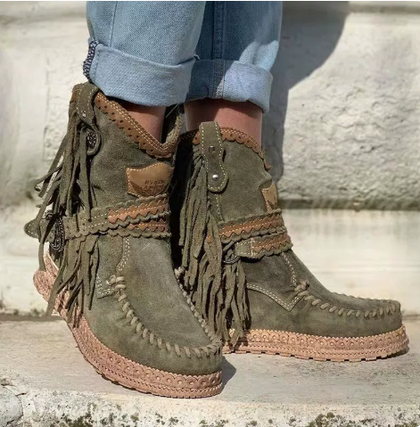 Fransige Stiefeletten