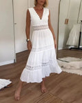 Sophia | Elegantes Sommer-Maxikleid mit Spitzen-Details