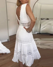 Sophia | Elegantes Sommer-Maxikleid mit Spitzen-Details