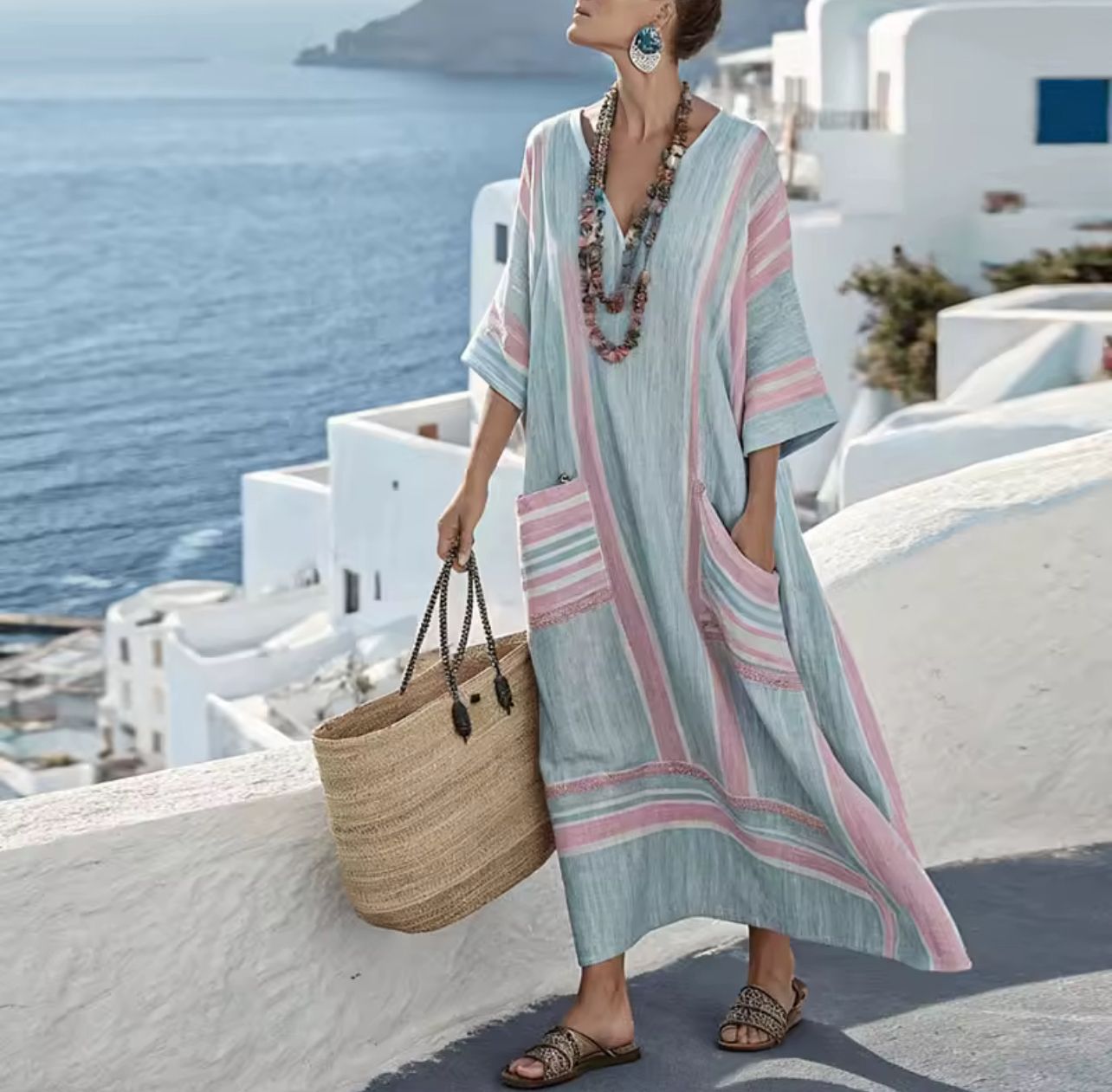Mia | Elegantes Maxikleid für einen Stilvollen Sommerlook