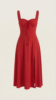 Elvira | Midikleid mit Schnürung