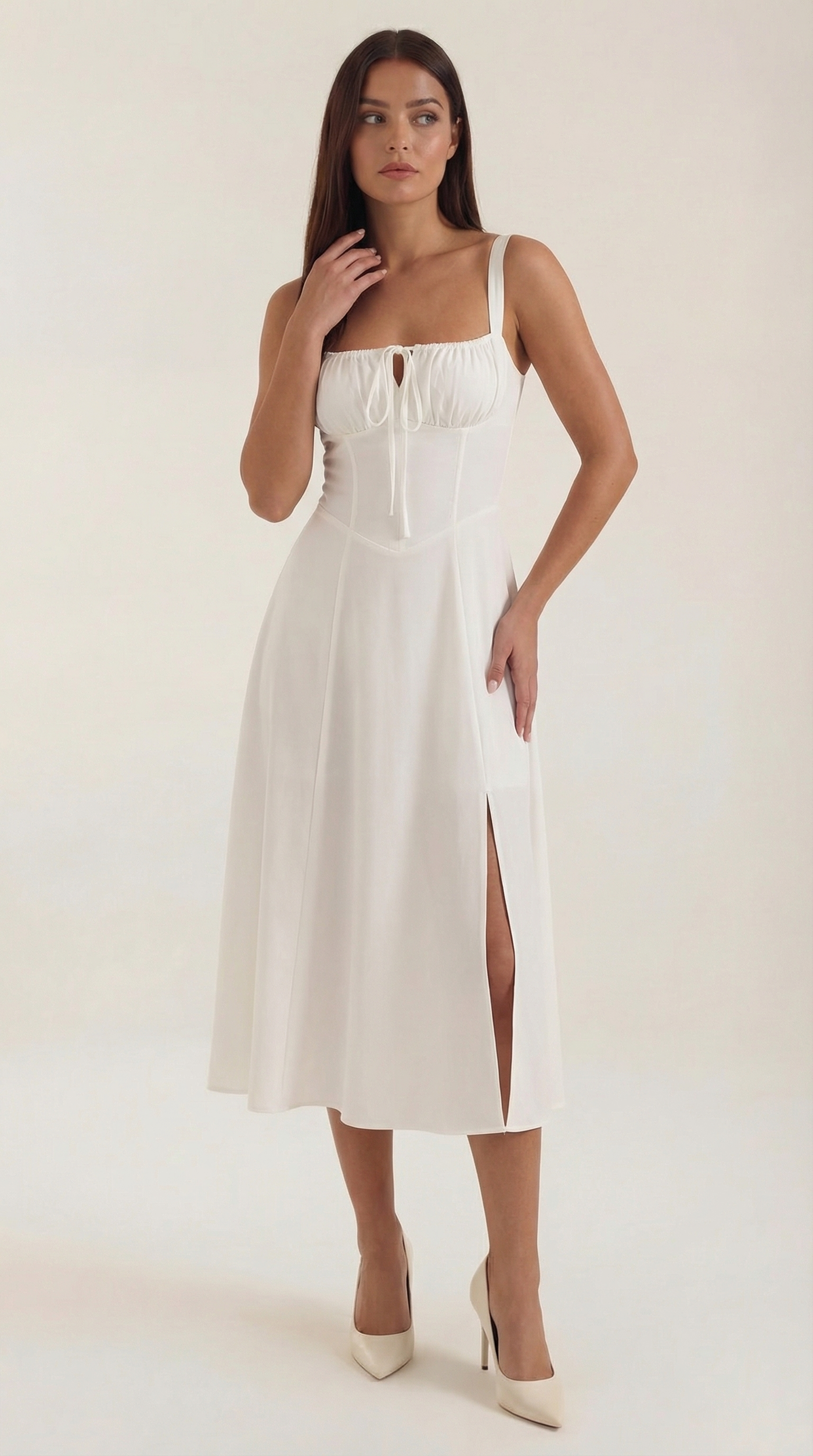 Elvira | Midikleid mit Schnürung