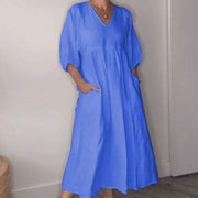 Kyra | Bequemes Kleid mit V-Ausschnitt