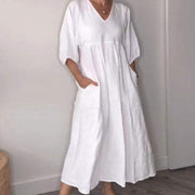 Kyra | Bequemes Kleid mit V-Ausschnitt