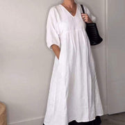 Kyra | Bequemes Kleid mit V-Ausschnitt