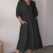 Kyra | Bequemes Kleid mit V-Ausschnitt