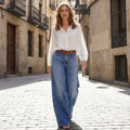 Frida | Weite High-Waist-Jeans im Vintage-Look